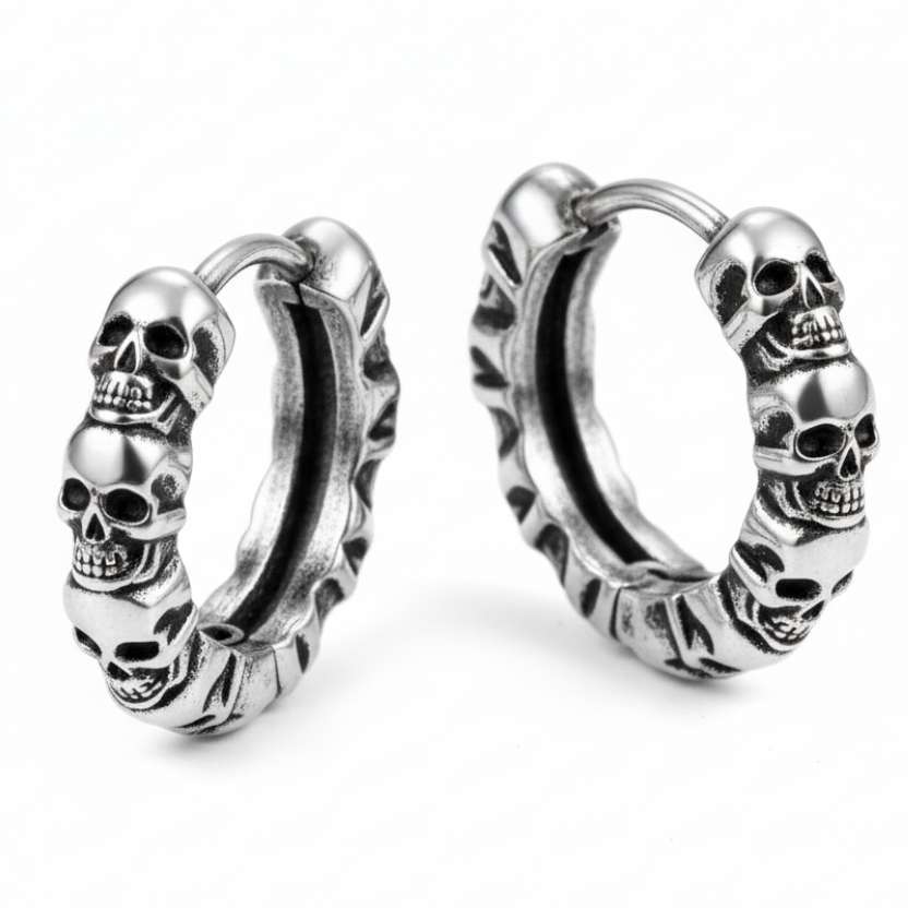 Skull Huggie Earrings