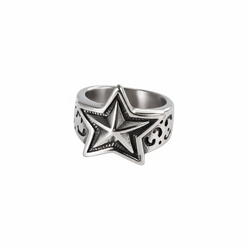 Steel Star Ring