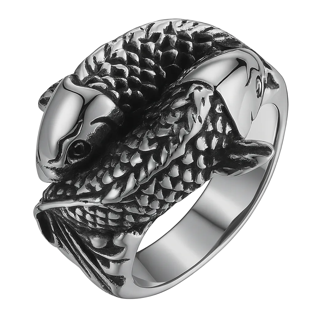 Twin Koi Ring